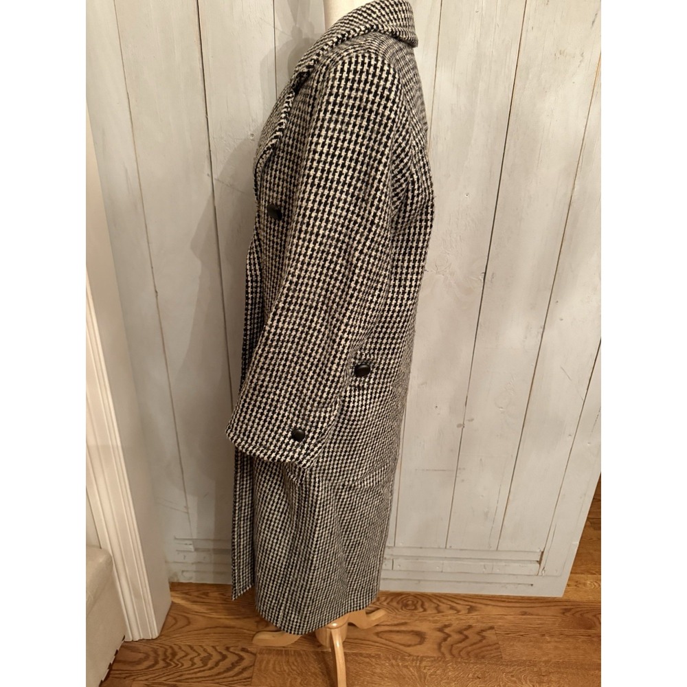 Vintage Yves Saint Laurent YSL Plaid Wool Coat Winter Longer Style Sz-36(4-6) - Picture 11 of 13